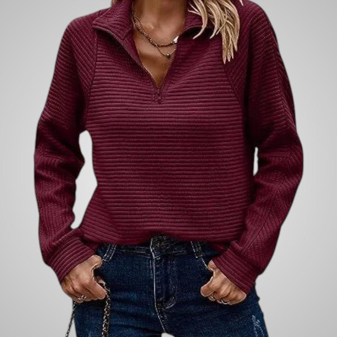 Marlene Zip Knit Sweater
