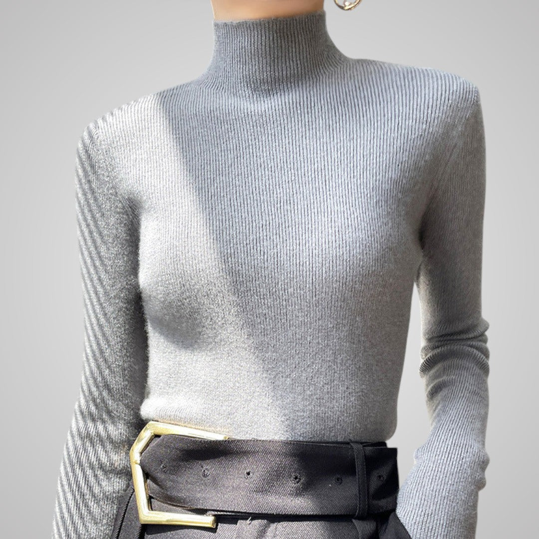 Annelise Ribbed Turtleneck Top
