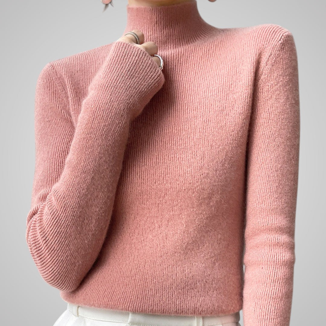 Annelise Ribbed Turtleneck Top