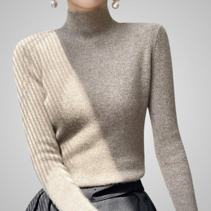 Annelise Ribbed Turtleneck Top