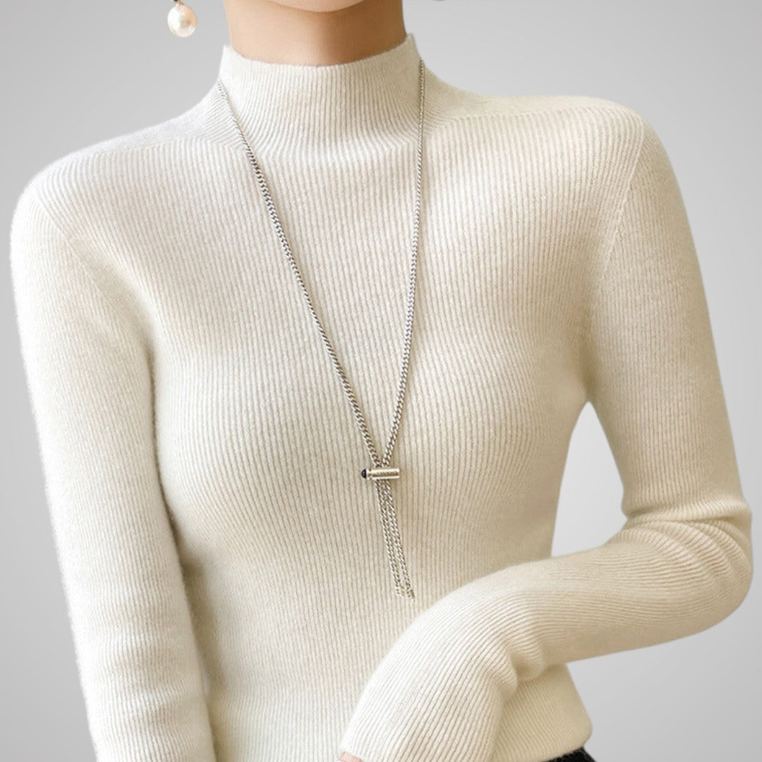 Annelise Ribbed Turtleneck Top