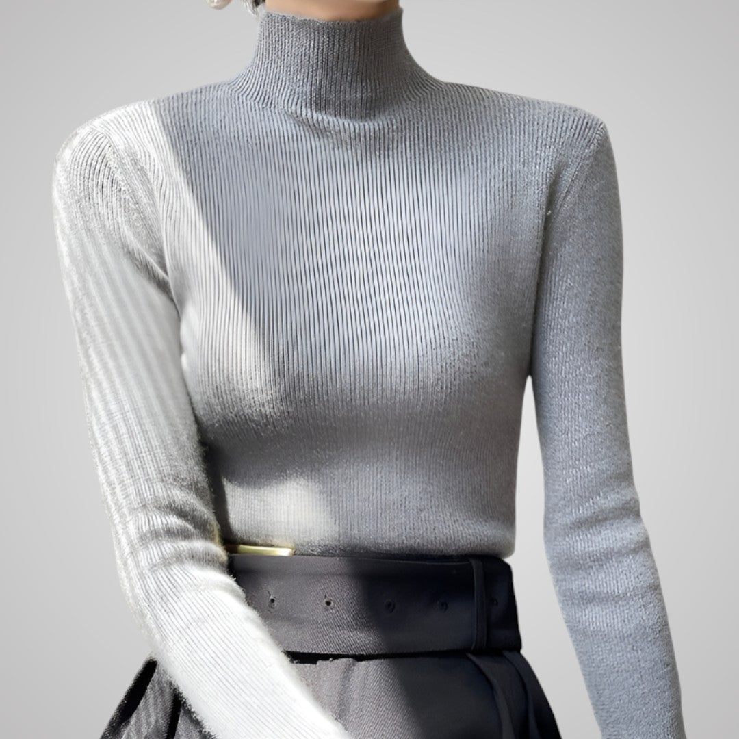 Annelise Ribbed Turtleneck Top