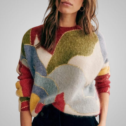 Elina Patch Knit Sweater