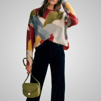 Elina Patch Knit Sweater