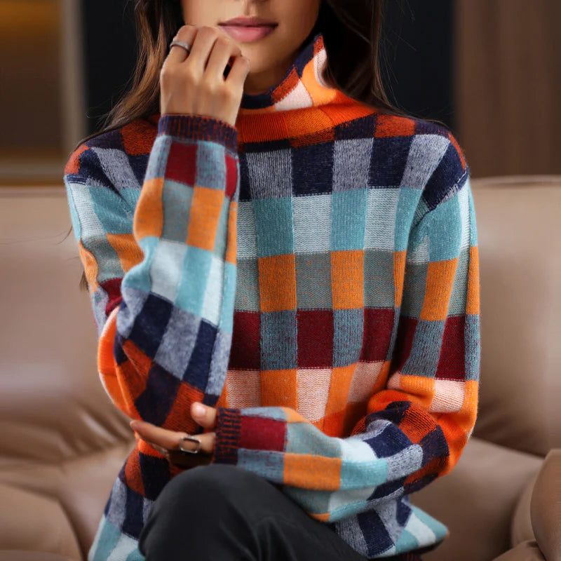 Elodie Patch Knit Turtleneck