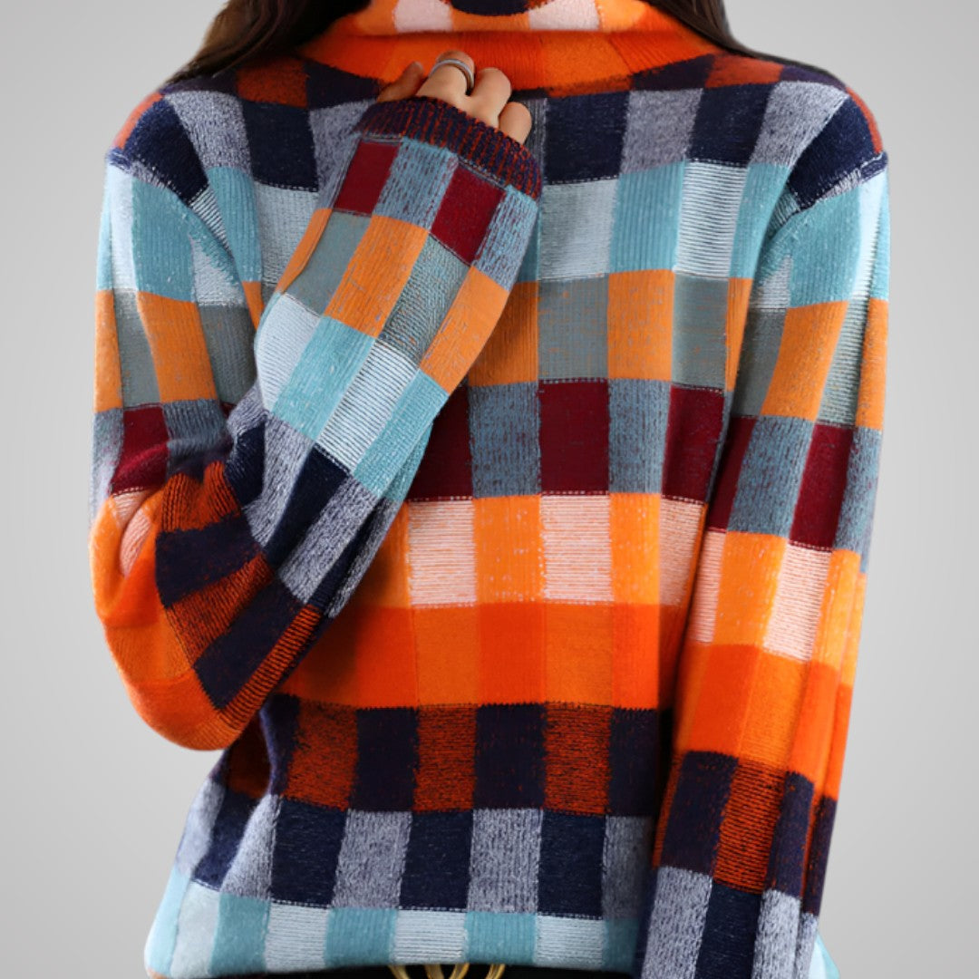 Elodie Patch Knit Turtleneck