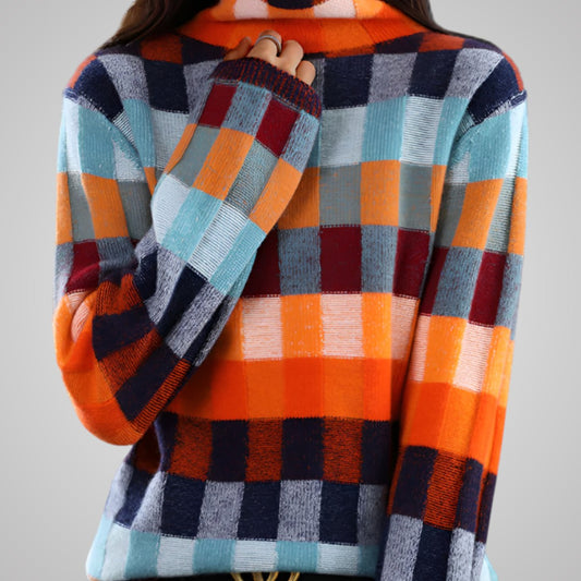 Elodie Patch Knit Turtleneck