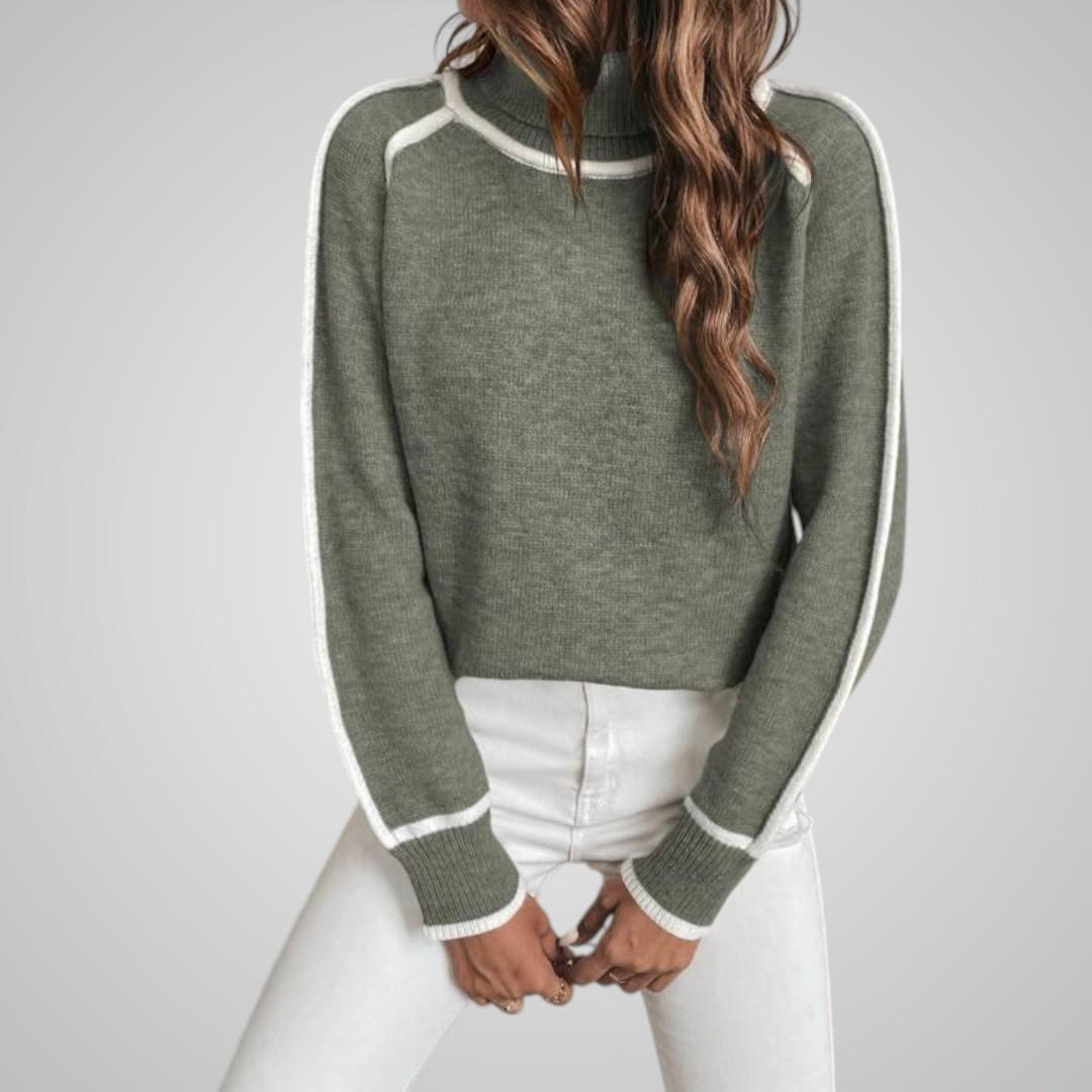 Freya Contrast Knit Turtleneck