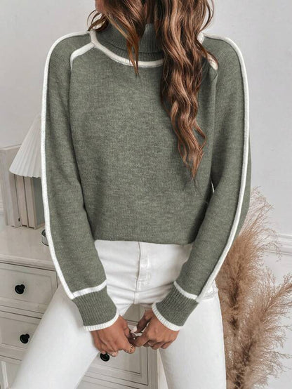 Freya Contrast Knit Turtleneck