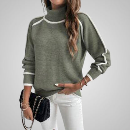 Freya Contrast Knit Turtleneck