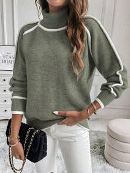 Freya Contrast Knit Turtleneck