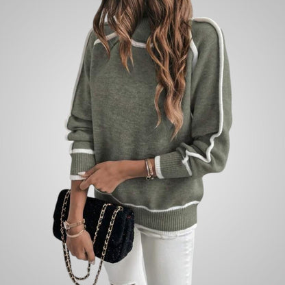 Freya Contrast Knit Turtleneck