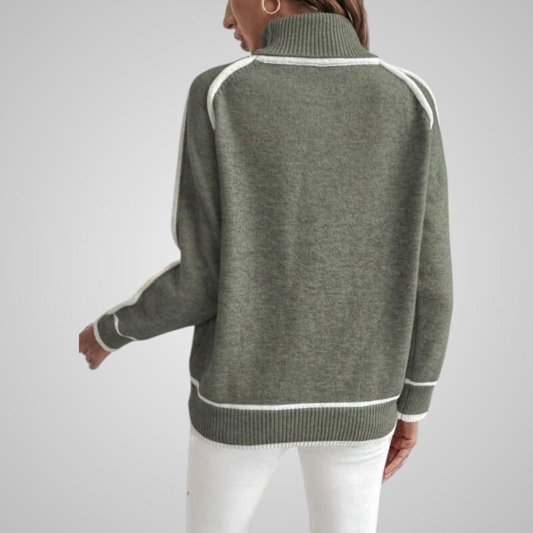 Freya Contrast Knit Turtleneck