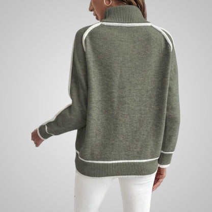 Freya Contrast Knit Turtleneck