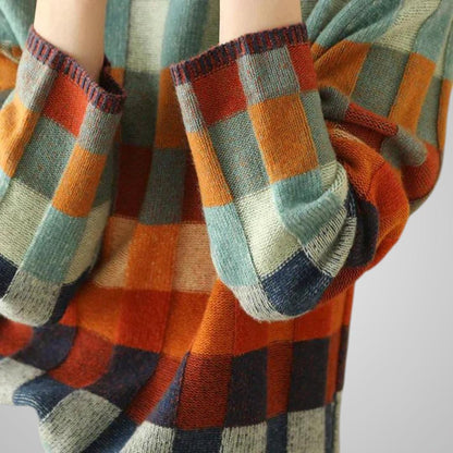 Greta Check Knit Turtleneck