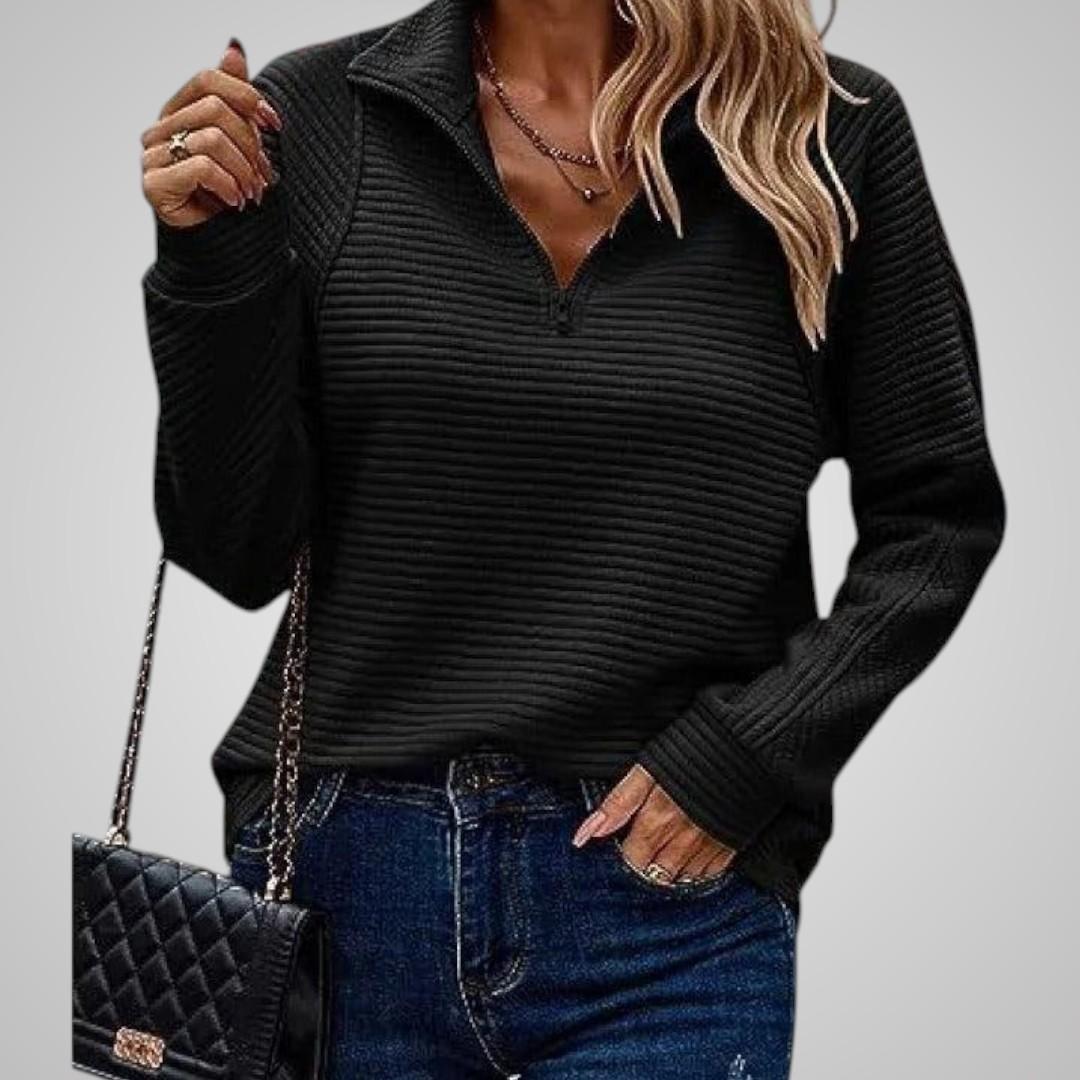 Marlene Zip Knit Sweater